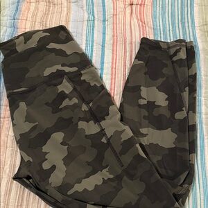 lululemon athletica Align Olive Green Camo High-Rise Leggings 25”